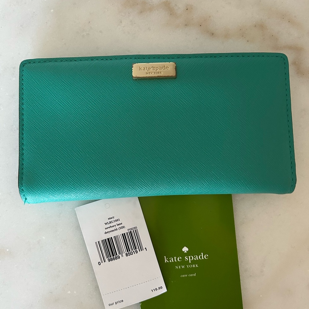 Kate Spade Turquoise Wallet in Saffiano Leather